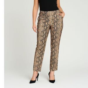 B.A.D Vintage 100% Leather womens Snake Skin pants Lined with side zipper SZ 6